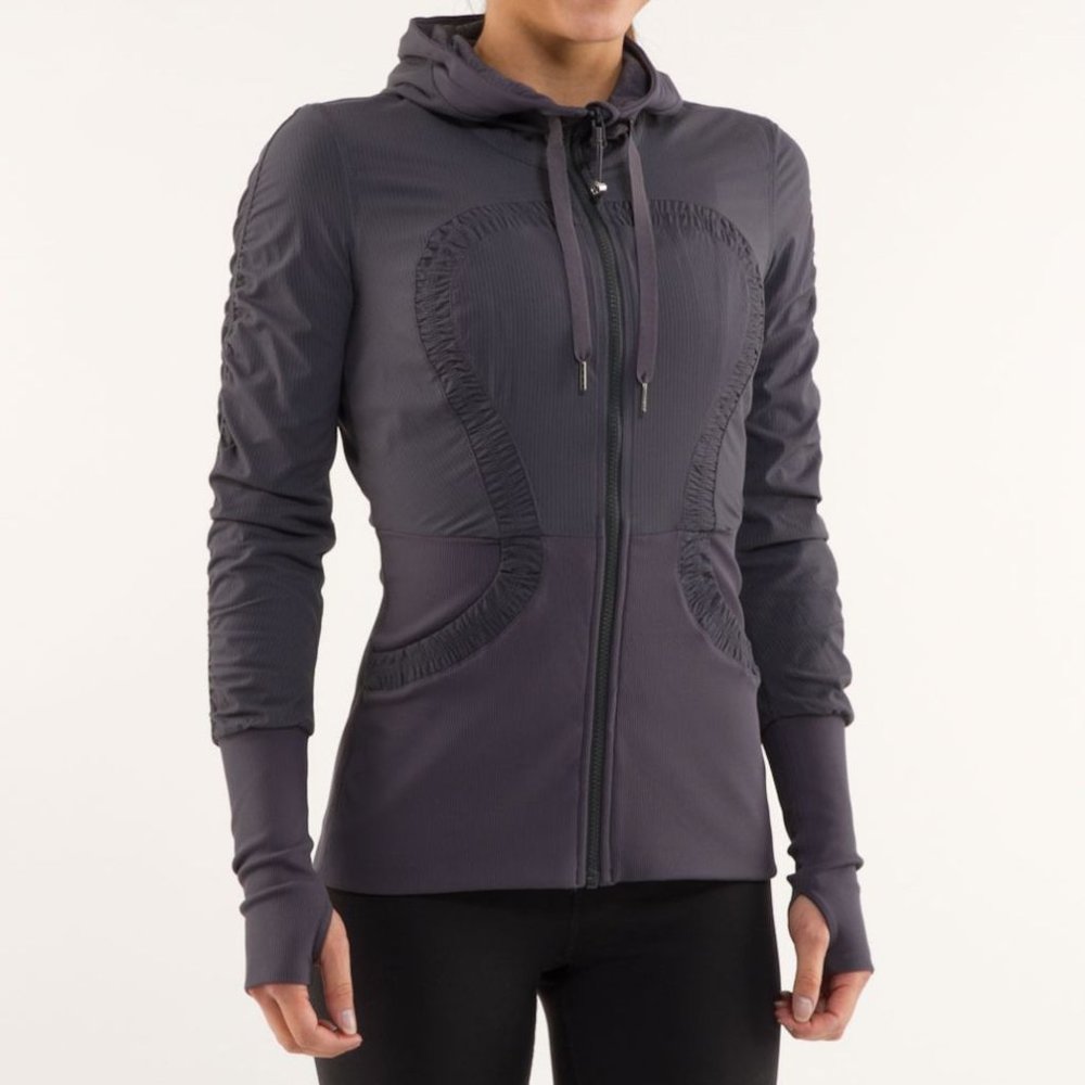 🍋Lululemon Studio Dance Jacket-grey/purple size 6